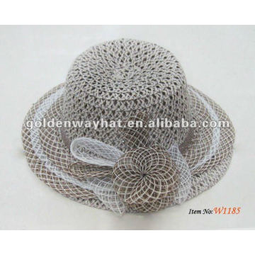 Fashion short brim lady's straw hat